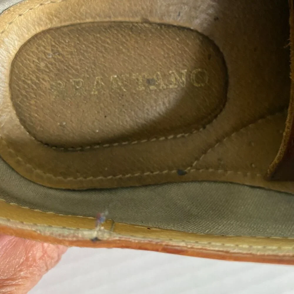 Brantano Men’s Brown Leather Oxford Dress Shoes Size 9 – Perforated Distressed - Picture 5 of 8